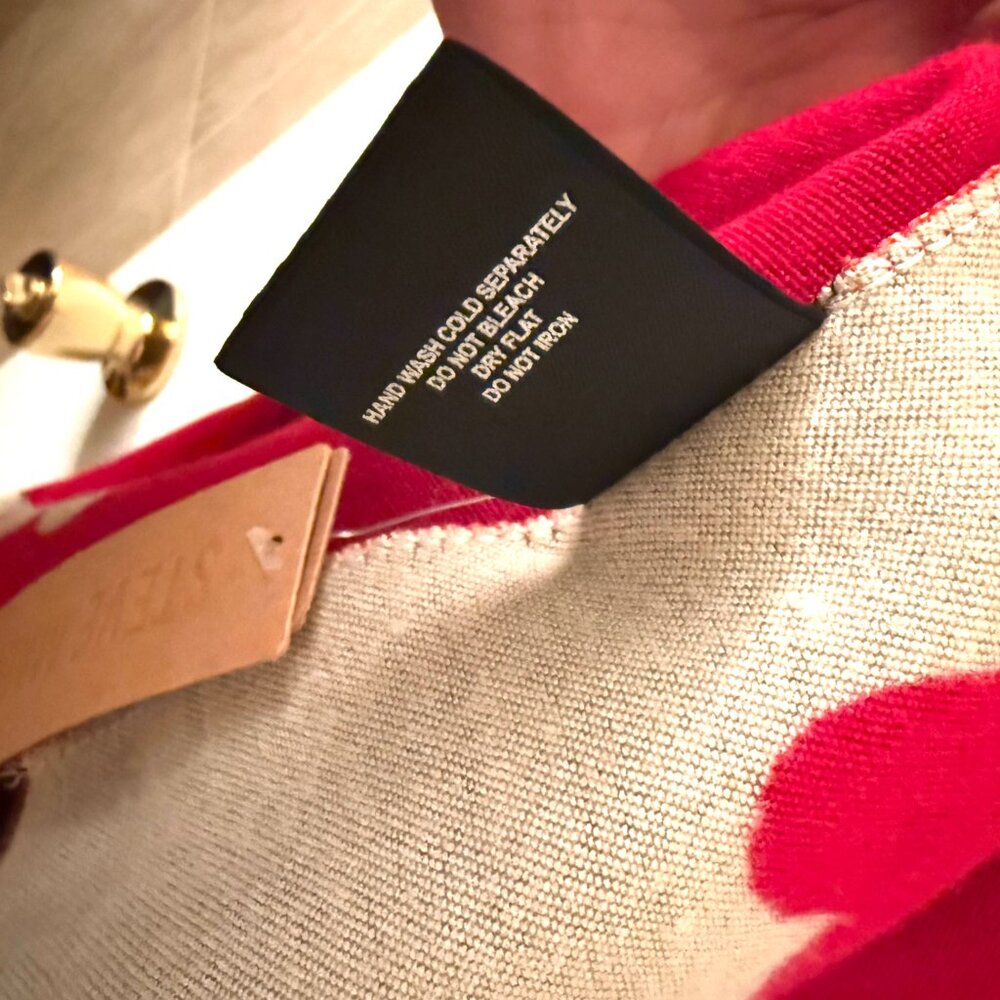 New Steve Madden Long Red Taupe Heart Scarf Wrap Shawl With Tags - Picture 3 of 11